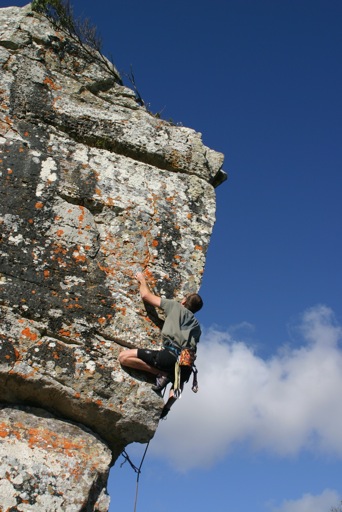 Kyle Climbing in RSA